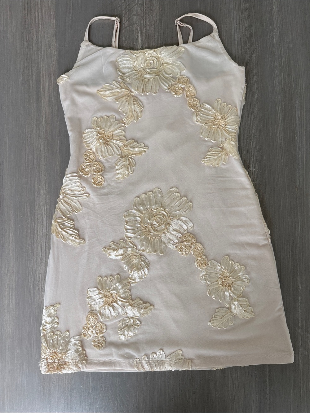 Edikted Caya Embroidered Floral Mesh Dress
